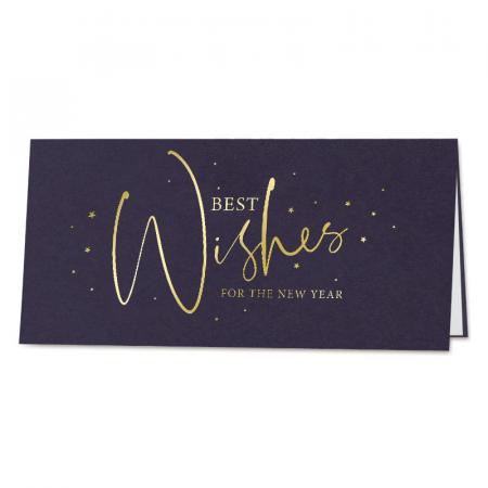 Zakelijke nieuwjaarskaart 'best wishes'